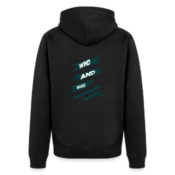 Independence Windsurfing Techniques Present - Unisex Premium Organic Zip Hoodie - black - Back - Nico (187cm)
