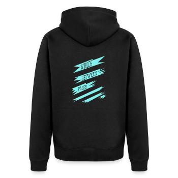 Listes de lecture Blagues Communauté littéraire - Veste à capuche bio Premium Unisexe - noir - Dos - Nico (187cm)
