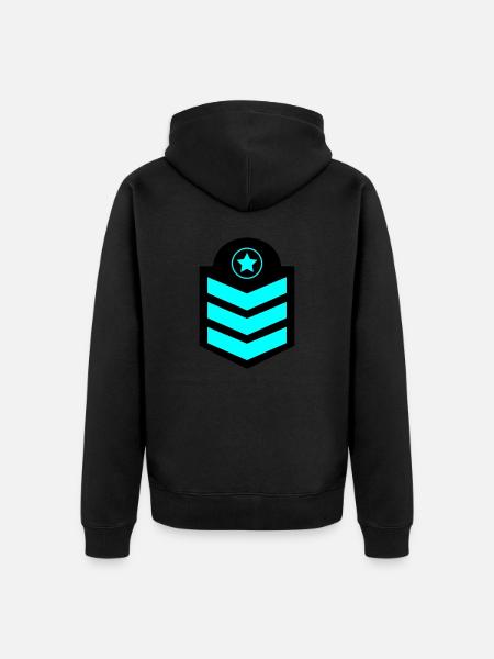 abzeichen - Unisex Premium Bio Zip Hoodie - Schwarz