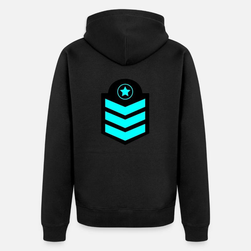 abzeichen - Unisex Premium Bio Zip Hoodie - Schwarz