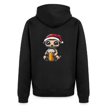 Bière de Noël Meerkat - Veste à capuche bio Premium Unisexe - noir - Dos - Nico (187cm)