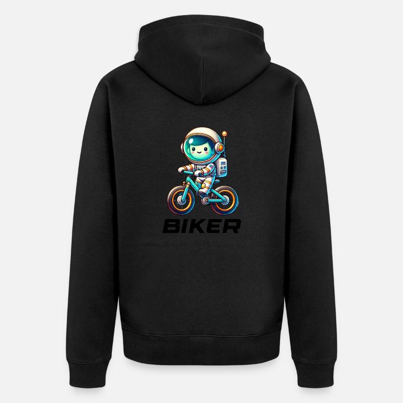 Astronaute Bike Biker - Veste à capuche bio Premium Unisexe - noir
