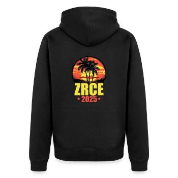 Zrce 2025 Vacances Palmiers Coloré - Veste à capuche bio Premium Unisexe - noir - Dos - Nico (187cm)