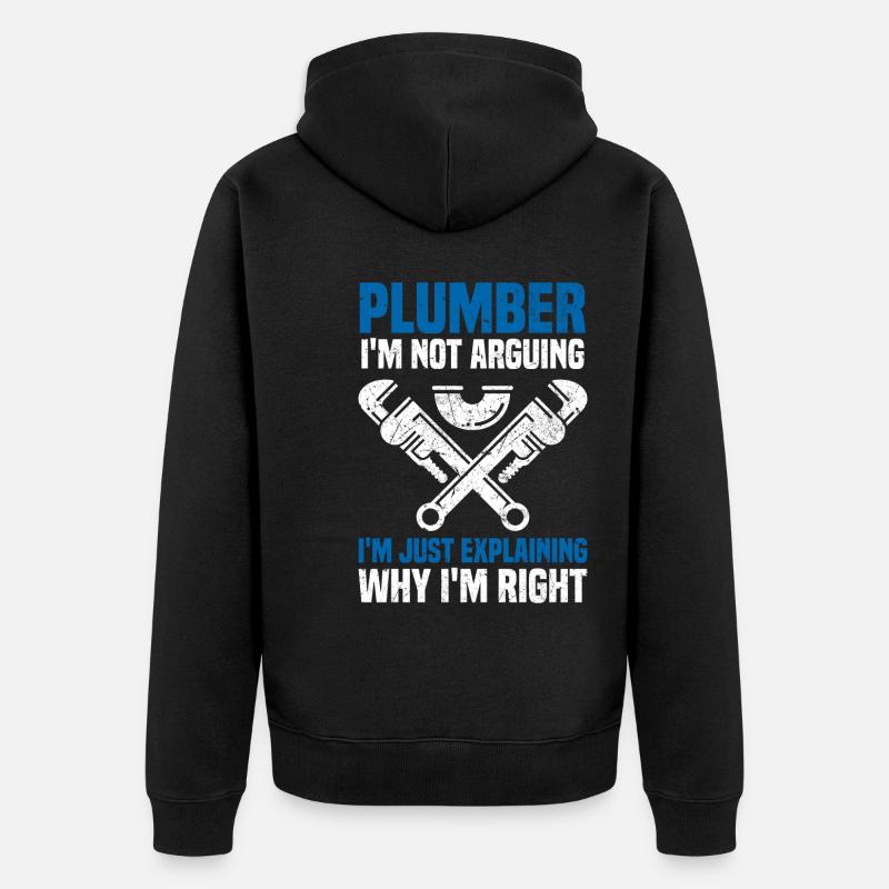 Dictons de plombier - Veste à capuche bio Premium Unisexe - noir