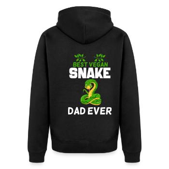 Schlangen Haustiere | Schlange Reptilien Geschenke - Unisex Premium Bio Zip Hoodie - Schwarz - Hinten - Nico (187cm)