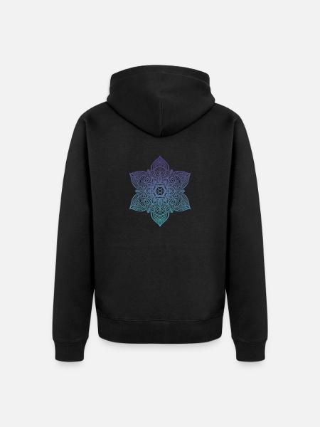 Mandala - Unisex Premium Organic Zip Hoodie - black