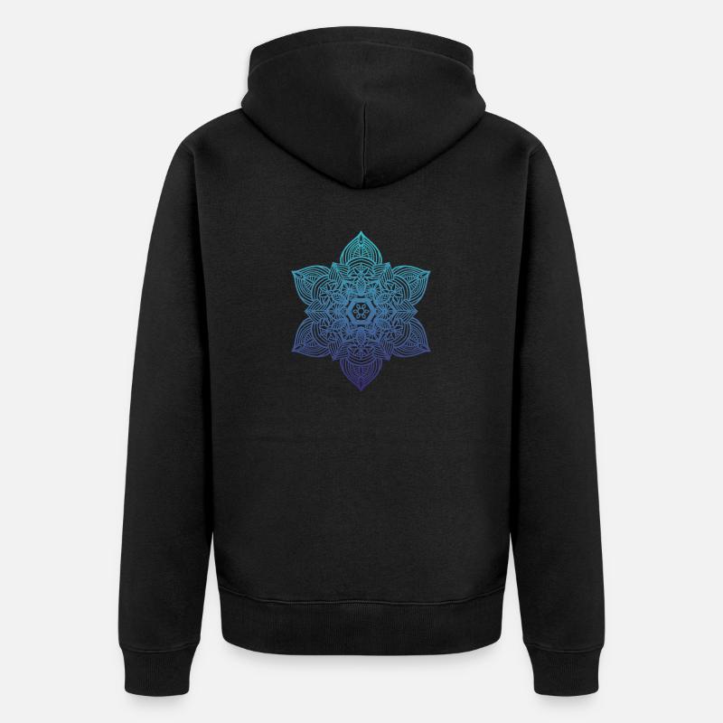 Mandala - Veste à capuche bio Premium Unisexe - noir