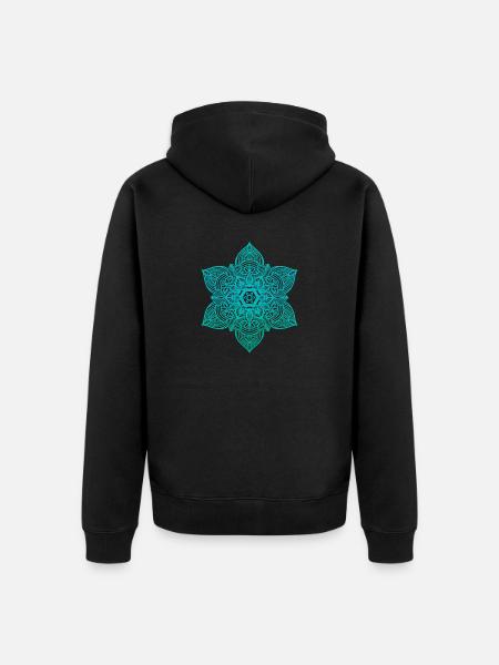 Mandala - Unisex Premium Organic Zip Hoodie - black