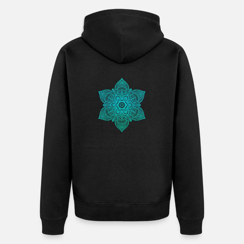Mandala - Veste à capuche bio Premium Unisexe - noir