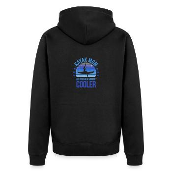 Kayak Mom Mothers Day Kayaking Fan Birthday Funny - Unisex Premium Organic Zip Hoodie - black - Back - Nico (187cm)