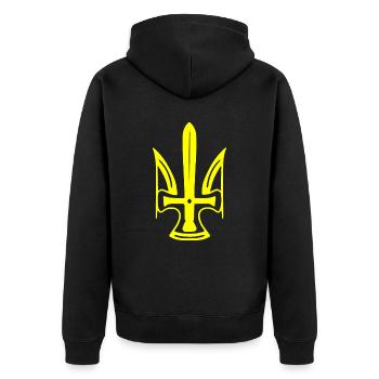Ukraine - Veste à capuche bio Premium Unisexe - noir - Dos - Nico (187cm)