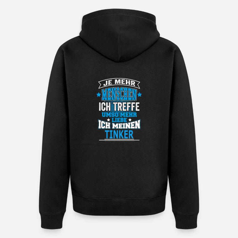 TINKER - Unisex Premium Bio Zip Hoodie - Schwarz