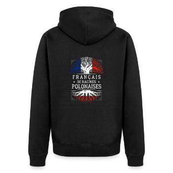 Racines Polonaises - Veste à capuche bio Premium Unisexe - noir - Dos - Nico (187cm)