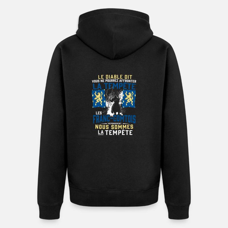 Tempête Franc-Comtois - Veste à capuche bio Premium Unisexe - noir