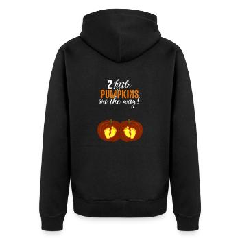 Costume d’Halloween de jumeaux grossesse bébé - Veste à capuche bio Premium Unisexe - noir - Dos - Nico (187cm)