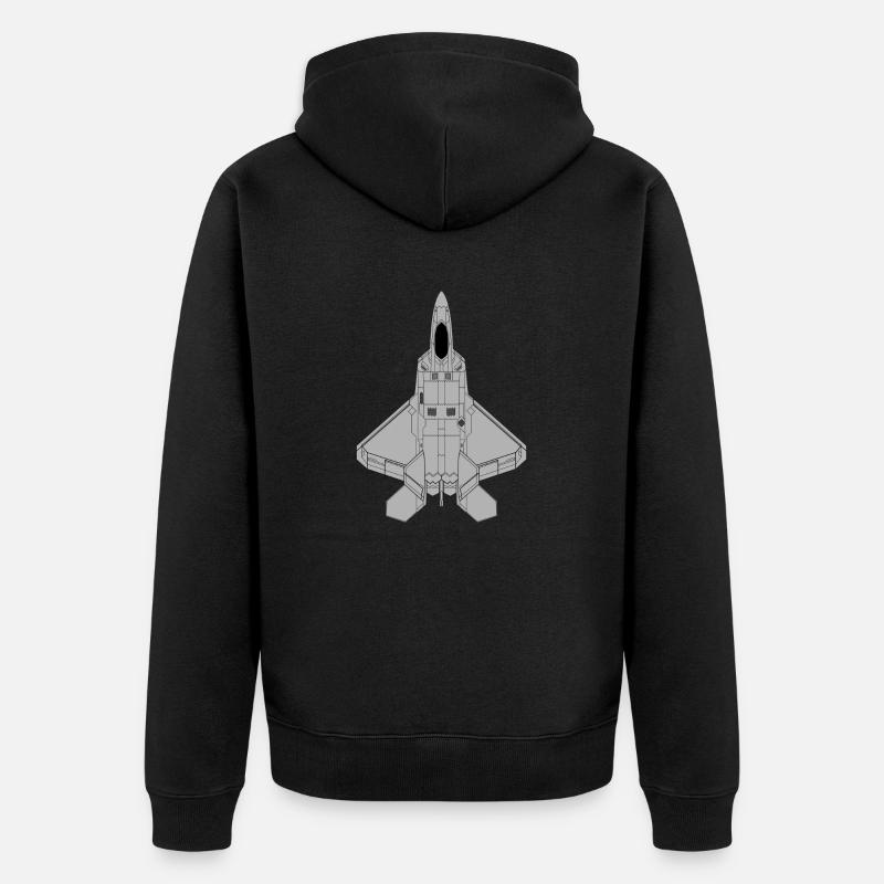 air force - Veste à capuche bio Premium Unisexe - noir