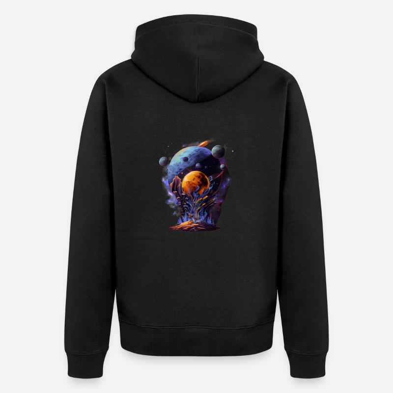 Espace Alpha - Veste à capuche bio Premium Unisexe - noir