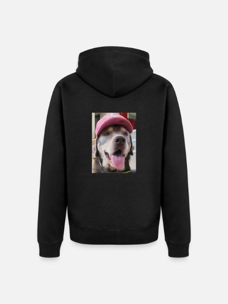 The Charlie Dog - Unisex Premium Bio Zip Hoodie - Schwarz