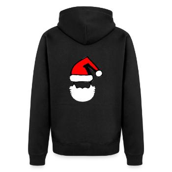 Christmas Hat Santa Claus Christmas Vector - Unisex Premium Organic Zip Hoodie - black - Back - Nico (187cm)