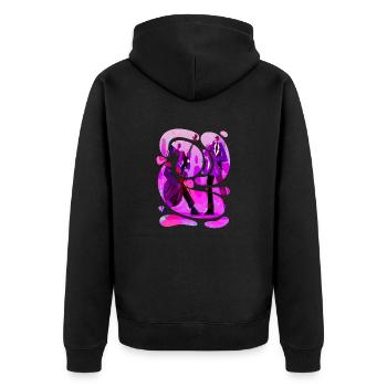 Musique rétro heavy metal Hard Rock Punk vinyle pop - Veste à capuche bio Premium Unisexe - noir - Dos - Nico (187cm)