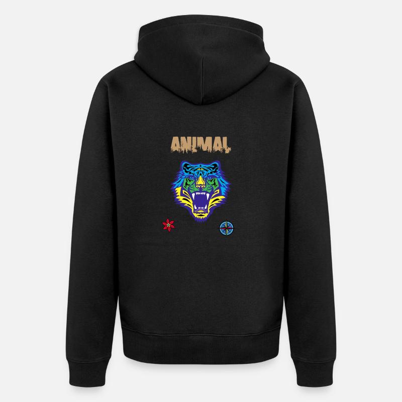 Artiglio da graffio della tigre del Bengala - Felpa con cappuccio ecologica premium unisex - nero