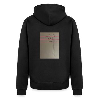 La note - Veste à capuche bio Premium Unisexe - noir - Dos - Nico (187cm)