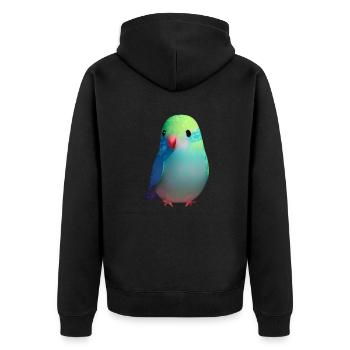 Cockatiel Budgie Bird Bird Propriétaire - Veste à capuche bio Premium Unisexe - noir - Dos - Nico (187cm)