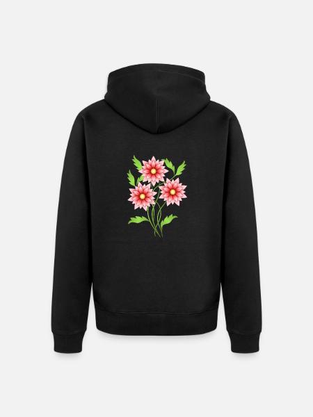 Fleur - Veste à capuche bio Premium Unisexe - noir