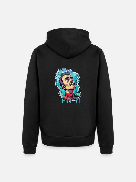 porn what - Unisex Premium Organic Zip Hoodie - black