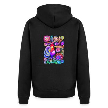 Schweden Schweden Schweden Skandinavien Reisekunst Kunst - Unisex Premium Bio Zip Hoodie - Schwarz - Hinten - Nico (187cm)