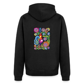 Schweden Schweden Schweden Skandinavien Reisekunst Kunst - Unisex Premium Bio Zip Hoodie - Schwarz - Hinten - Nico (187cm)