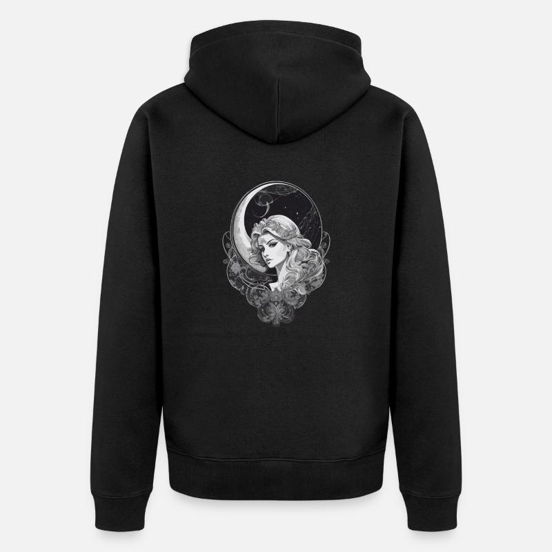 Tarot Vierge Spiritualité - Sagesse Précise - Veste à capuche bio Premium Unisexe - noir