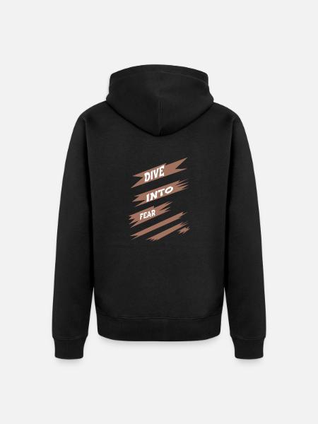 Fun Inner Courage Courage Mindset - Unisex Premium Organic Zip Hoodie - black
