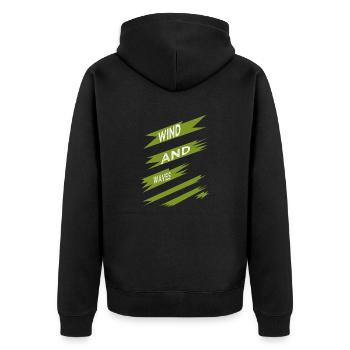 Chevaucher le vent idée cadeau d’anniversaire cadeau - Veste à capuche bio Premium Unisexe - noir - Dos - Nico (187cm)