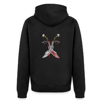 dague couteau poignard sang desisn sang de 4 W - Veste à capuche bio Premium Unisexe - noir - Dos - Nico (187cm)
