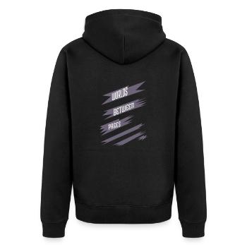 present book reviews mental getaway - Unisex Premium Organic Zip Hoodie - black - Back - Nico (187cm)