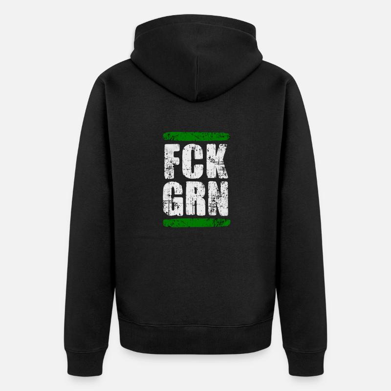 FCK GRN - Veste à capuche bio Premium Unisexe - noir
