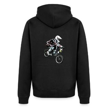 bmx - Veste à capuche bio Premium Unisexe - noir - Dos - Nico (187cm)