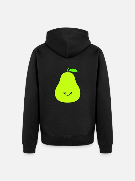 Pear Comic - Unisex Premium Organic Zip Hoodie - black