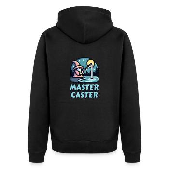 Maître lanceur Fantasy Pêche - Veste à capuche bio Premium Unisexe - noir - Dos - Nico (187cm)
