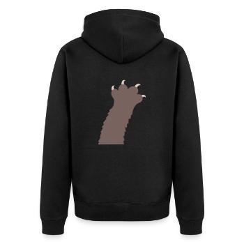 Cats Claws Paws Paws Claws Silhouette - Unisex Premium Organic Zip Hoodie - black - Back - Nico (187cm)