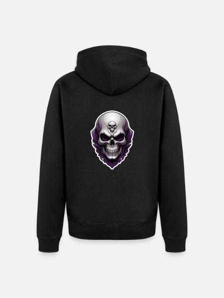 Totenkopf Skull - Unisex Premium Organic Zip Hoodie - black