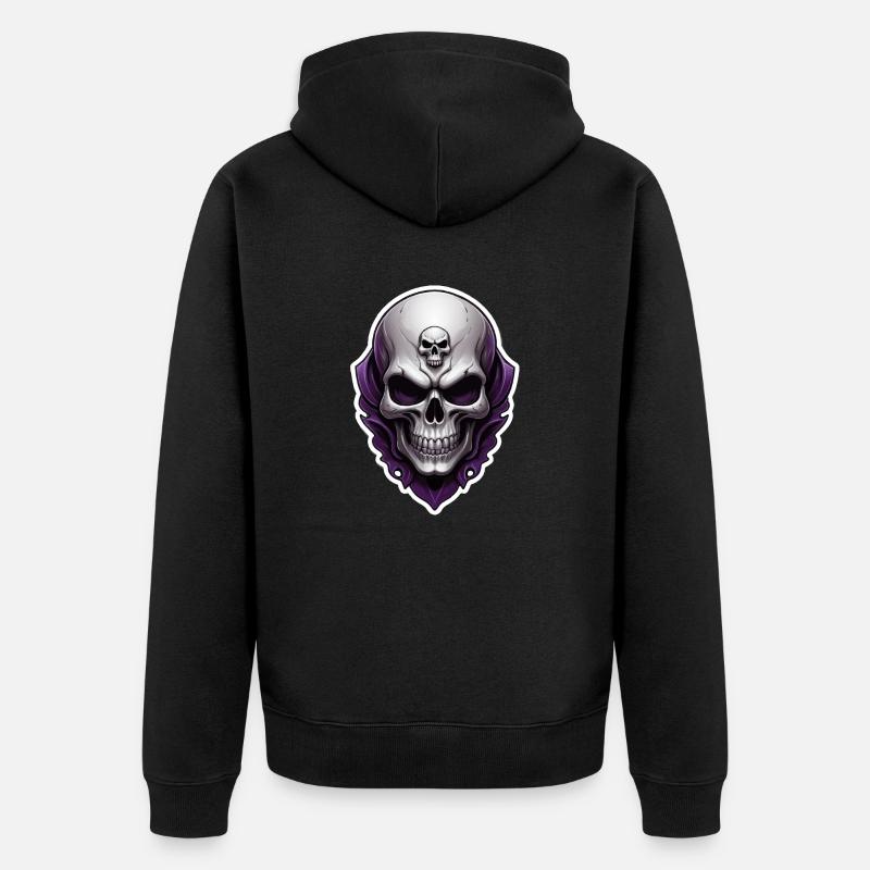 Crâne de Totenkopf - Veste à capuche bio Premium Unisexe - noir