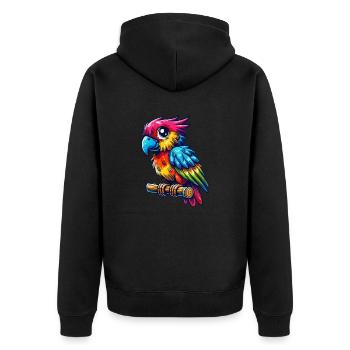 perroquet - Veste à capuche bio Premium Unisexe - noir - Dos - Nico (187cm)