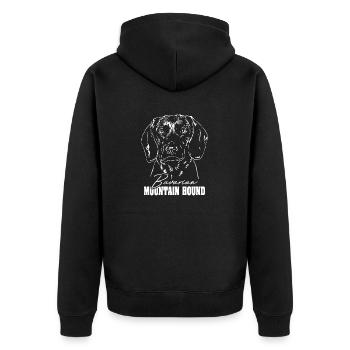 BAVARIAN MOUNTAIN HOUND Dog portrait Wilsigns - Unisex Premium Organic Zip Hoodie - black - Back - Nico (187cm)