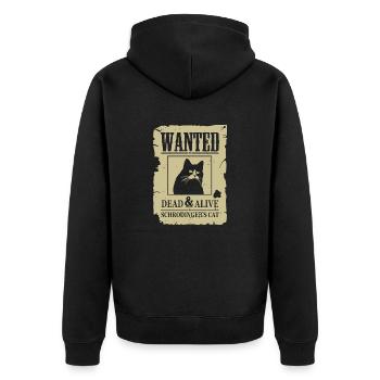 Wanted Dead And Alive Chat Schrodinger - Veste à capuche bio Premium Unisexe - noir - Dos - Nico (187cm)