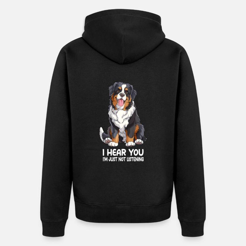 Burnese Sennenhund - Unisex Premium Bio Zip Hoodie - Schwarz