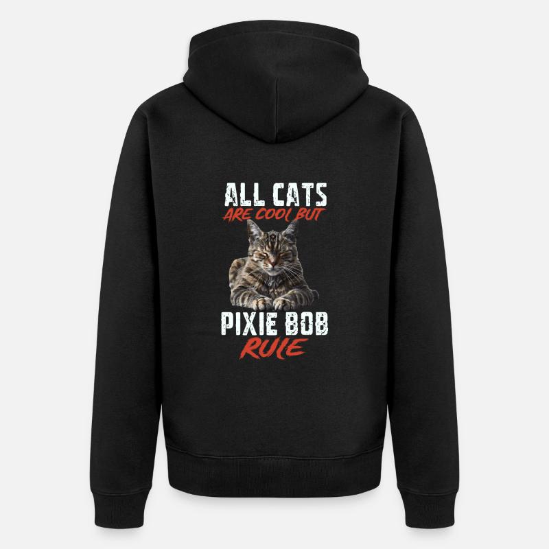 Pixie bob - Unisex Premium Organic Zip Hoodie - black