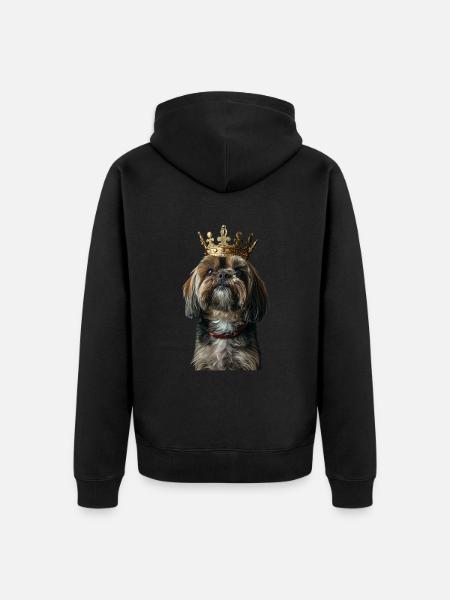 Lhasa Apso - Unisex Premium Bio Zip Hoodie - Schwarz