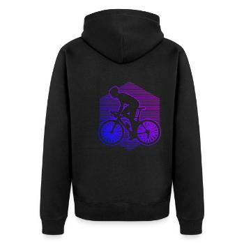 Vélo de route féminin Vélo de route Vélo de route Cyclisme de route - Veste à capuche bio Premium Unisexe - noir - Dos - Nico (187cm)